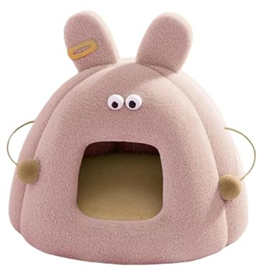 Cat Bed House - Windproof Cute Bunny Design Enclosure,Washable Sleeping Place for Cats, Kitten Cave Beds Far Indoor, Small Cat Tent Bed HouseImproved Sleep and Relaxation Cats, Kittens, Indoor