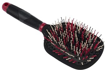 LeMieux Tangle Tidy Horse Grooming Hair Brush - Ergonomic Grip Handles - For Manes and Tails - Black