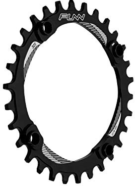 FUNN Solo Narrow Wide Plateau pour Chaîne 9 10 11 12 Vitesses, Compatible avec Pédalier Interface BCD 104mm, Plateau de Chaîne pour Vélo à Vitesse Unique (30T, Noir)