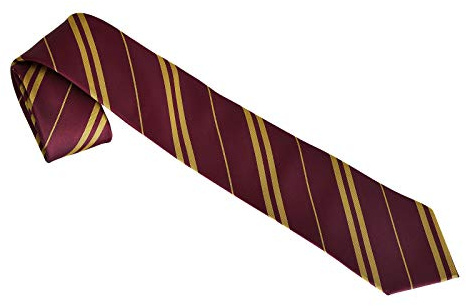 Elbenwald Harry Potter-slipsar i Hogwarts design av de fyra husen Gryffindor, Ravenclaw, Hufflepuff och Slytherin randiga för män & kvinnor 135 cm i presentförpackning