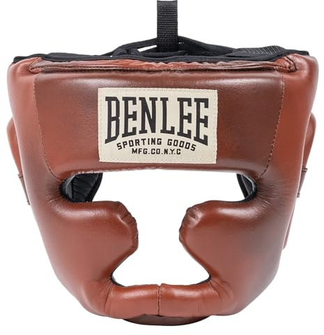Benlee Leather Head Protection Premium HEADGUARD L/XL Brown/Black/Beige, 199043
