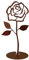 EXTRAVAGANT® Rose aus Metall Gartendeko Wohnungsdeko Weihnachtsdeko Outdoor Metall Stahl Rost Edelrost wetterfest Garten Geschenk für Freundin Freund Hochzeit Muttertag Valentinstag Grabschmuck