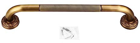 Poignées d'appui antidérapantes en cuivre pour salle de bain, baignoire, douche, 48 cm, pour personnes âgées et enfants, couleur bronze