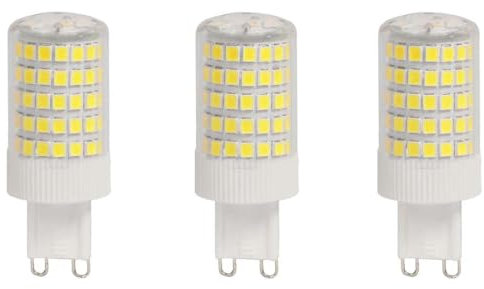 Aiwerttes G9 12W LED bombilla de repuesto G9 100W halógena 1200 lúmenes, blanco frío, base de cerámica, iluminación doméstica bombillas no regulables, paquete de 3,AWSG9-12W-93D-CW3