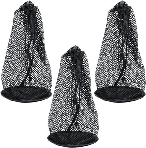 Young Wolf Sac à balles en nylon avec cordon de serrage en maille filet sac de rangement pour balles pouvant contenir 48 à 56 balles