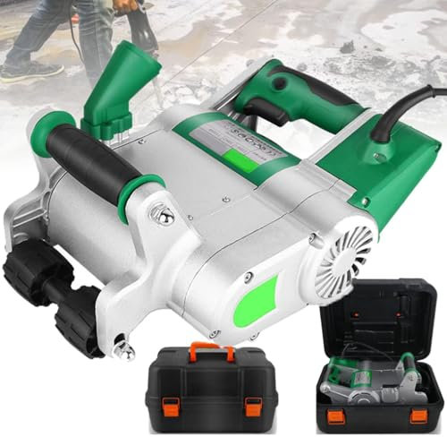 Oiyekntd Rozadora de Pared eléctrica, Máquina ranuradora de hormigón, Máquina ranuradora de Pared Profesional sin Polvo, Rozadora de Pared de diseño Colgante con Cuchillas de 25 mm + 35 mm