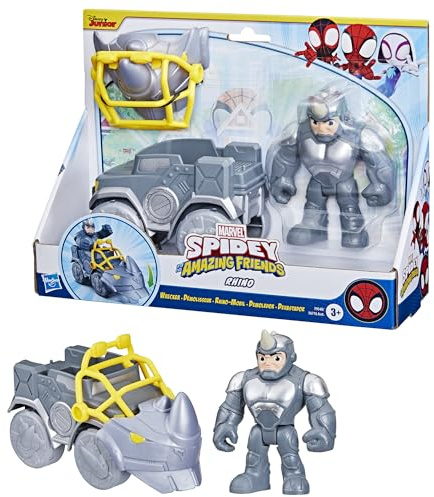 Spidey and his Amazing Friends Marvel Rhino Wrecker Toy Set, Gray