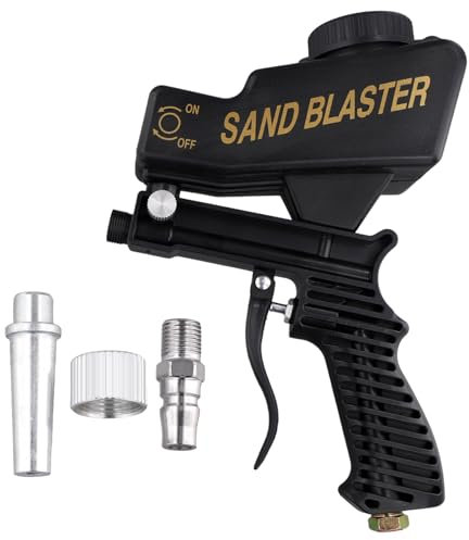 Giwnhvx Sandblasting Tool Portable Adjustable 90psi Handheld Pneumatic Blasting Tool Set Small Sand Blasting Machine