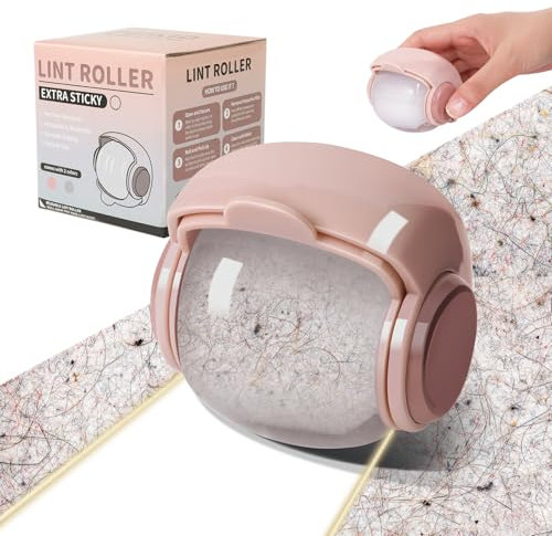 PEIKID Fusselrolle Wiederverwendbar,Mini Fusselrolle Ball für Unterwegs,Tragbar und Waschbar Gel-Fusselrolle Tierhaarentferner Kleidung,Ideal Für Hundehaare, Katzenhaare und Fussel HM001-PK