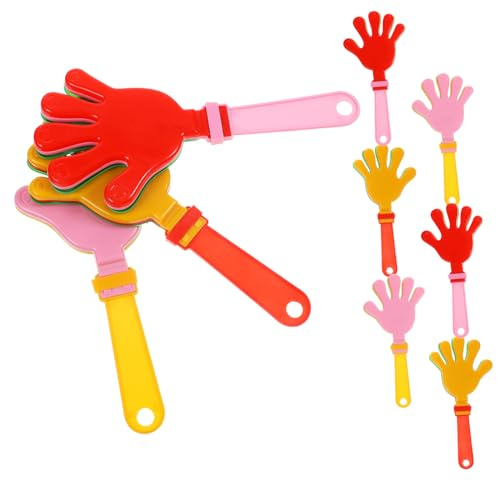 Cabilock Aplaudidores De Mano De Plástico 19 Cm Multicolor 20 Piezas Material Plástico Generadores De Ruido Accesorios para Fiestas y Eventos para Niños y Adultos