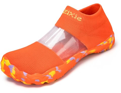 LYKDKAS Zapatos de agua para hombre y mujer, zapatos de natación, zapatos de playa de secado rápido para piscina, barco, surf, buceo, yoga, Orange, 39 EU