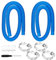 2 Stück 150cm Poolschlauch,Poolschlauch 32mm für Poolpumpen mit 4 Sicherungsclip und 1 Schlauchverbinder,Poolpumpenschlauch für Filterpumpe und Schwimmbad