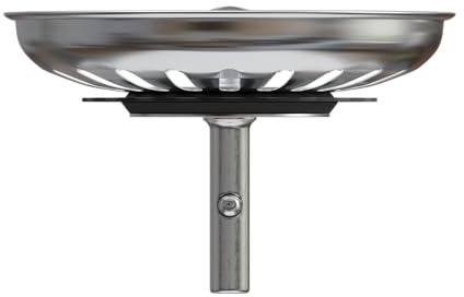 MINISMUS Kitchen Sink Plug Replacement - Stainless Steel Strainer, Stopper, Drainer, Filter to Catch Food Waste and Prevent Clogging - Dishwasher Safe, Push Down to Seal or Lift Up to Drain (78mm)