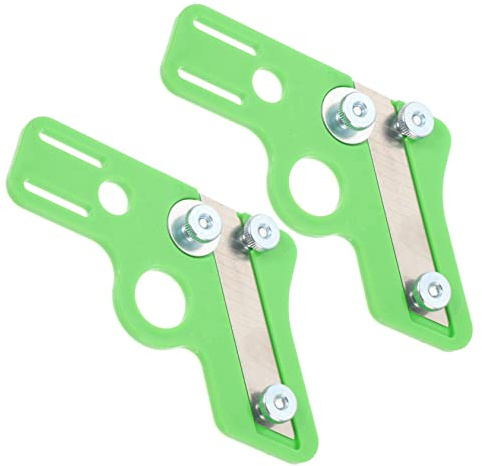 Holibanna 2 Pezzi trimmer bordatura Pialla regolabile lavorazione del legno pialla a mano bordo aereo rasoio per legno pialla a blocco piano di blocco piano router plastica Light Green