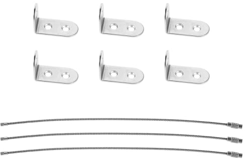 Toyvian 3 Juegos Kit de Soportes Antivuelco para Muebles Anclajes Metálicos de Seguridad para Gabinetes Estanterías y Cómodas Protección Infantil y Fijación Resistente Terremotos