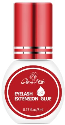 GLAMLASH Colle pour Extensions de Cils 5ml | Séchage Rapide 0.3 Sec Noir, Colle pour Professionnels