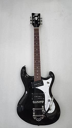 IYV ISMR-200 6 String Solid Body Electric Guitar, Black