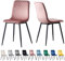mcc direct Set of 2 Designer Velvet Fabric Dining Chairs Metal Legs Lexi Chairs (Pink)