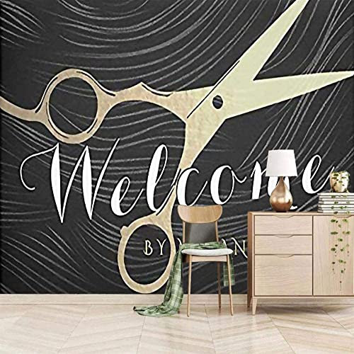 Carta Da Parati Murale 3D Forbici Da Barbiere Carta Da Parati Autoadesiva Staccabile E Incollata Per Soggiorno Camera Da Letto Tv Sfondo Ufficio Ristorante Stanza A Motivi Parete Rimo 140(L)x70(H) cm