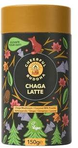 Cheerful Buddha Superfood Chaga Latte - A Delicious Alternative to Coffee | Caffeine-free | Boosted with superfoods | No Jitters | No Sugar |150g
