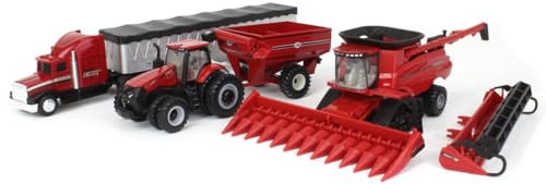 Case IH 1/64 8250 Combine Harvesting Tractor and Truck Set 44384