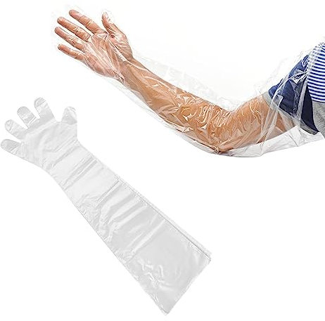 SEMINISMAR Langarm Veterinär Handschuh,Veterinär-Handschuhe,Handschuhe zur Viehbesamung,Einweg-Weichplastikfolie Handschuhe,Transparent handschuhe,Für Die Tierarzt,Tierbesamung,transparent,30 Stück