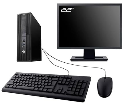 PC HP Workstation Z240 SFF Display 22 tum (66 cm), Intel I5-6500 RAM, 64 GB SSD, 2 TB, W11, WiFi (renoverad)