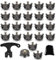 20Pcs Golf Shoe Spikes with Wrench Remove Tool Metal Golf Shoe Studs Golf Shoe Spikes Replacement Thread Cricket Spikes Studs Replacement Universal Golf Shoe Cleats Easy Install