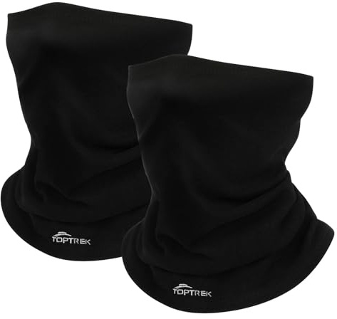 toptrek 2 Stück Schlauchschal Herren Damen Winter, Winddicht Warm halstuch, Hochelastisch Atmungsaktiv Halswärmer, Multifunktionstuch für Outdoor Laufen Radfahren Skifahren Motorradfahren