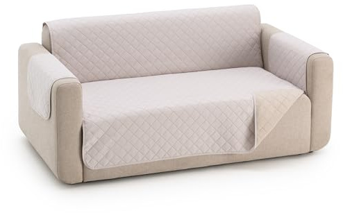 fundabel® Funda Cubre Sofá Due Acolchada, 3 Plazas (160 cm), Marfil