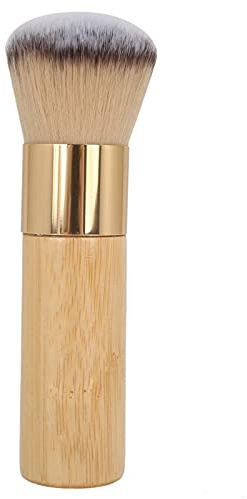 Bamboo Makeup Brush Soft Powder Blush Base Makeup Brush Professional Cosmetic Applying Tool for Makeup Lovers Fiber Hair Wooden Handle 13.5cm