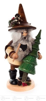 Rudolphs Schatzkiste Incense man Tree thief height = 250mm AGAIN Ore Mountains Folk art Ore mountain craftsmanship Smoke man smoke figure Smoking man figurine