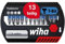 Wiha FlipSelector T-Bit Set 14-tlg. I 25 mm PH, PZ, TORX, Sechskant 1/4 C6,3 I Impact- & Schlaugschrauber Geeignet (41826)