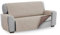 Textil-home Sesselschoner Sofaüberwurf MALU, 4 Sitzer - Reversibel gepolsterter Sofaschutz. Farbe Beige