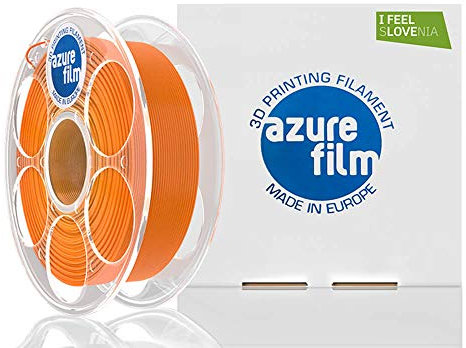 AZUREFILM 3D Filament ABS Plus für professionellen 3D-Druck 1,75 mm - unverzichtbares 3D-Druckzubehör - hohe Maßgenauigkeit +/- 0,02 mm, 1 kg Spule, Orange
