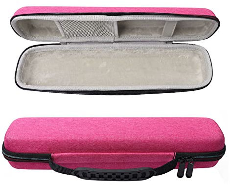Heat Resistant Bag for Ion Hair Straightener Brush Travel Storage Bag/Hard Travel EVA Carry Bag Storage (Pink)
