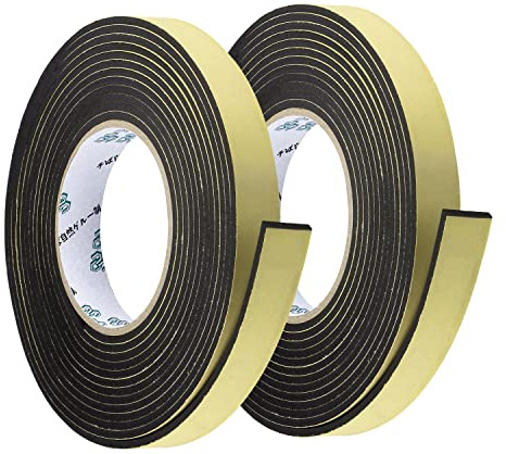 Nastro sigillante in schiuma per altoparlanti auto, 9 m, isolamento acustico, impermeabilizzante, guarnizione in schiuma, spessore 2 mm, larghezza 10 mm
