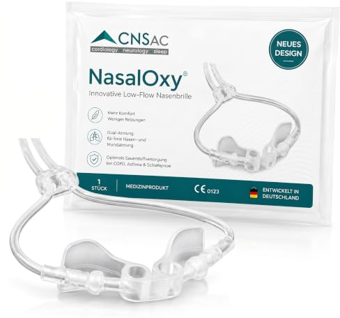 NasalOxy® - Advanced Low-Flow Nasal Cannula | Comfort & Efficiency in Oxygen Delivery | COPD, Asthma, Sleep Apnea | Dual Breathing Support | 1 Piece – Ideal for Trial and First-Time Buyers