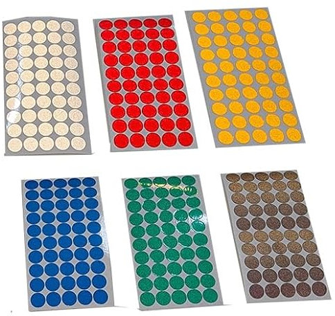 Geocaching Reflektoren 50 bis 200 Stück - 6 Farben - Oralite Markenfolie 1 cm (200, gemischt)