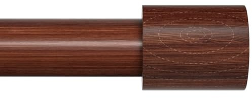 PeSenp Asta per Tenda Effetto Legno, 89-396cm, Asta Estensibile in Metallo da 25mm di Diametro con Effetto Legno Marrone, Asta per Tenda in Legno per Finestra o Porta