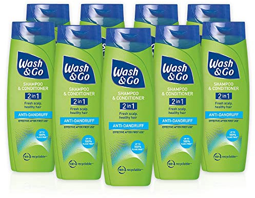 TUKNON 2 in 1 Anti-Schuppen-Shampoo Und Pflegespülung X 9 Flaschen