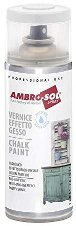 Ambro-Sol V404LP Smalto / Vernice Effetto Gesso, a Base di Acqua con Effetto Ultra Opaco, per Uso Interno e Esterno, Bomboletta Spray in Banda Stagnata Riciclabile 400 ml, Lavanda Provenza