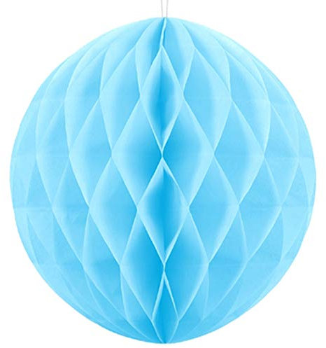 Unbekannt Wabenball 1 STK Ø 40 cm - Pompoms Wabenbälle Deckendeko Hängedeko Honeycombs (Hellblau)