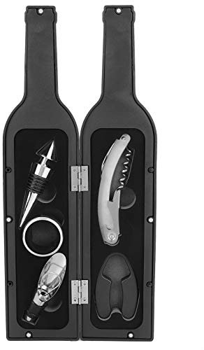 Kuuleyn Set di accessori per apribottiglie di vino di lusso, 5 Pezzi/Set Accessori apribottiglie Set Attrezzi Regalo Set cavatappi Apribottiglie Kit Apertura Bottiglia di Vino Regali per Feste
