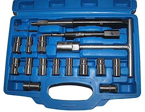 DR TOOLS 17-TLG diesel injektorer tätningssätesfräs set motorverktyg injektionsmunstycke