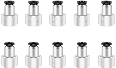 1/8 Npt Female Push To Connect Fittings,CEKER 1/4 Inch Od Tube to 1/8 inch npt female thread Air Line Quick Connect fittings Air Hose Fittings for Air Ride Air Horn Air Compressor 10Packs