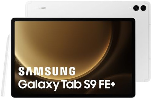 Samsung Galaxy Tab S9 FE+ Tableta, 12,4 WiFi 256GB, S Pen Incluido, Batería de Larga duración, Certificación IP 68, Plata, Versión FR