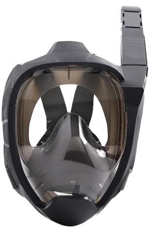 Máscara de snorkel de cara completa, máscara de snorkel con vista de 180 ° con sistema de respiración lateral, juego de máscara snorkel antifugas y antivaho para adultos y niños A,L/XL