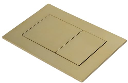 Pulsante di ricambio per sciacquone TECE a doppia piastra di scarico in oro spazzolato oro lucido, con tecnologia a doppio scarico (oro spazzolato)