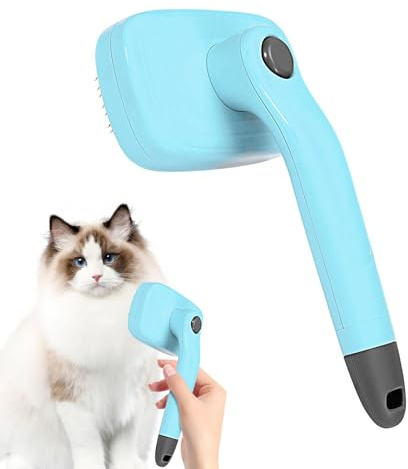 Pettine per la rimozione dei peli di gatti, pettine 2 in 1, con perno in acciaio, depilatore per animali domestici, pettine per depilazione statico, multifunzionale